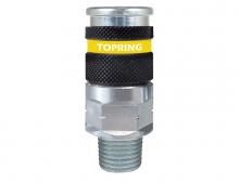 Topring 23.616.10 - Raccord rapide 1/4 Aro 210 en acier 1/4 (M) NPT (multiple de 10)