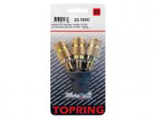 Topring 23.703C - Distributeur en aluminium avec 3 raccords rapides 1/4 Aro 210