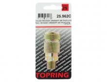 Topring 25.962C - Raccord rapide 3/8 Truflate en acier 3/8 (M) NPT