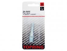 Topring 26.242C - Embout 1/4 Lincoln en acier 1/4 (M) NPT