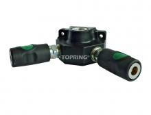 Topring 31.705 - Distributeur mural en aluminium 1/2 (F) NPT avec 2 raccords rapides 7.8 mm Ultraflo