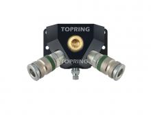 Topring 31.709 - Distributeur mural en aluminium 1/2 (F) NPT avec 2 raccords rapides 7.8 mm Ultraflo