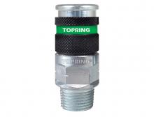 Topring 31.846.10 - Raccord rapide 7.8 mm Ultraflo en acier 1/4 (M) NPT (multiple de 10)