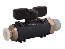 Topring 40.94 - Robinet mini droit fileté 1/4 x 1/8(M)NPT TOPFIT