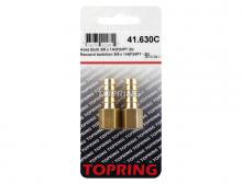 Topring 41.630C - Adaptateur en laiton barbillon 3/8 à 1/4 (F) NPT (2 unités)