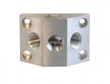 Topring 47.307 - Distributeur mural en aluminium 3/4 (F) BSPP avec 3 sorties 3/8 (F) NPT