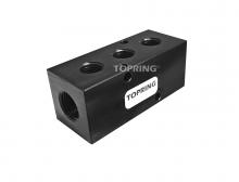 Topring 47.421 - Barre de distribution en aluminium 3/8 (F) NPT avec 3 sorties 1/4 (F) NPT