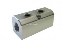 Topring 47.55 - Barre distribution 1/2(F)NPT x (2)1/4(F)NPT alu