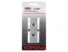 Topring 47.550C - Barre de distribution en aluminium 1/2 (F) NPT avec 2 sorties 1/4 (F) NPT