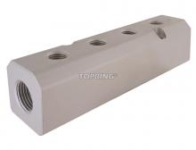 Topring 47.552 - Barre de distribution en aluminium 1/2 (F) NPT avec 4 sorties 1/4 (F) NPT