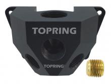 Topring 47.62 - Distrib. 1/2(F)BSPP-1/4(F)NPT x (2)1/2(F)NPT alu