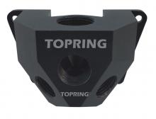 Topring 47.63 - Distrib. 1/2(F)NPT-1/4(F)NPT x (3)1/2(F)NPT alu