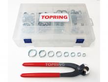 Topring 48.9 - Assortiment colliers de serrage à 2 oreilles