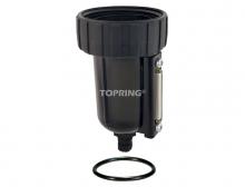Topring 52.812 - Bol en zinc 130.1 ml avec voyant de niveau pour filtre, filtre coalescent et filtre régulateur S52
