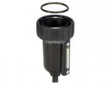 Topring 52.813 - Bol en zinc 130.1 ml avec voyant de niveau pour filtre, filtre coalescent et filtre r?Šgulateur S5