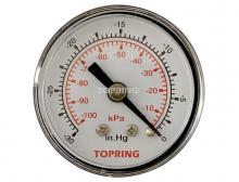 Topring 55.09 - Manomètre 1-1/2" - 1/8NPT CBM 30"Hg