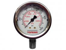 Topring 55.98 - Manomètre gly. 4" - 1/4NPT LM 0-10 000 inox