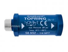 Topring 58.952 - Soupape anti-coups de fouet en aluminium 24 SCFM 1/4 (M) à 1/4 (F) NPT