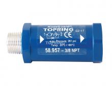 Topring 58.957 - Soupape anti-coups de fouet en aluminium 33 SCFM 3/8 (M) à 3/8 (F) NPT