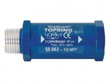 Topring 58.962 - Soupape anti-coups de fouet en aluminium 96 SCFM 1/2 (M) à 1/2 (F) NPT