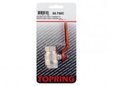 Topring 65.750C - Valve quart de tour en laiton 1/2 (F) NPT