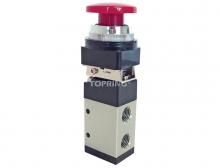 Topring 80.702 - Valve manuelle à bouton champignon 3/2 voies 1/4 (F) NPT