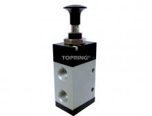 Topring 80.815 - Valve manuelle à bouton tirer à ressort 5/2 voies 1/8 (F) NPT