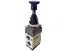 Topring 80.829 - Valve manuelle à bouton tirer à ressort 5/2 voies 1/4 (F) NPT