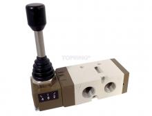Topring 80.947 - Valve manuelle à manette à ressort 5/3 voies 3/8 (F) NPT