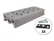 Topring 80.968.04 - Distributeur pour 4 valves 1/4 (F) NPT