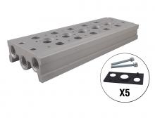 Topring 80.968.05 - Distributeur pour 5 valves 1/4 (F) NPT