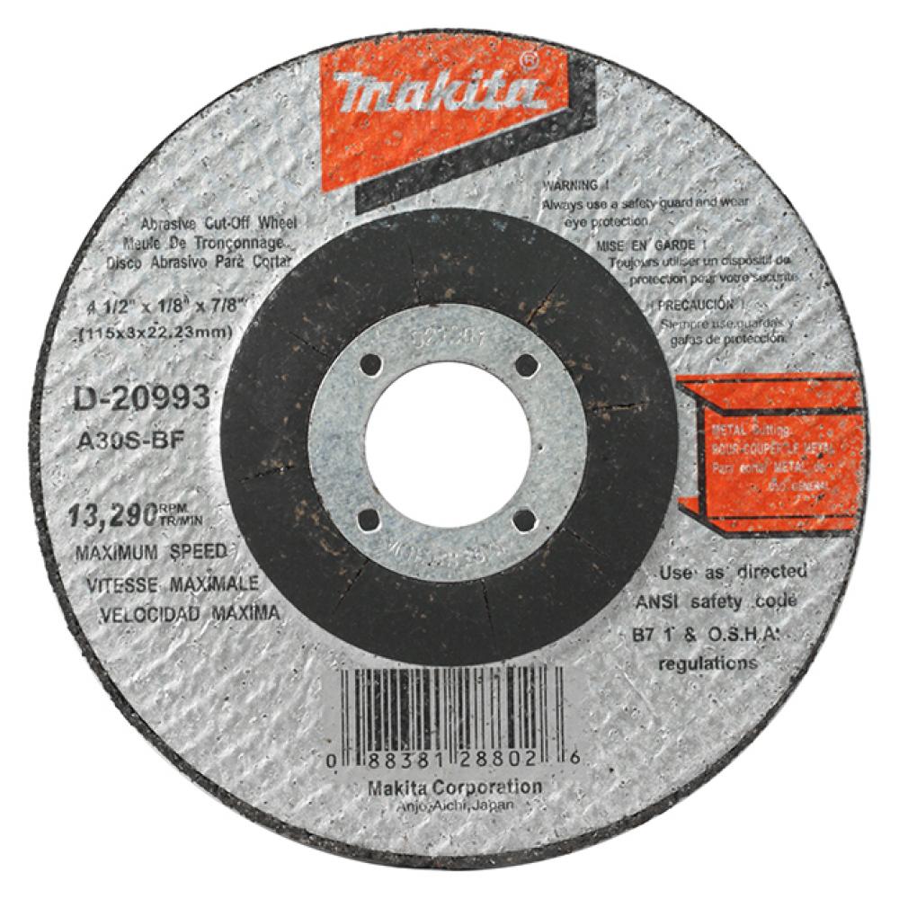 Meules à tronçonner 4-1/2&#34; X 1/8&#34; X 7/8&#34; - T27