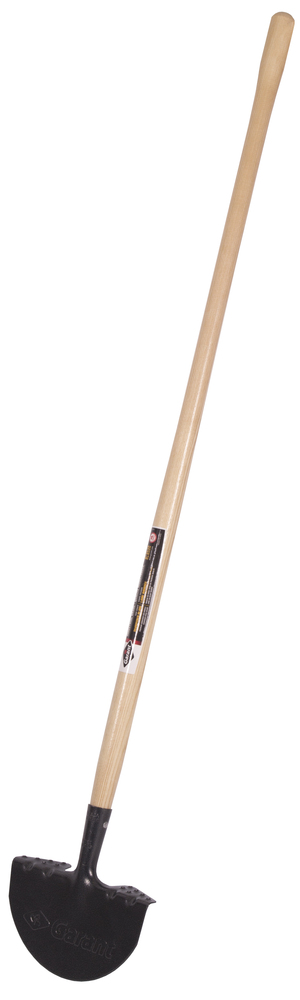 Turf edger, steel blade, wood handle, lh
