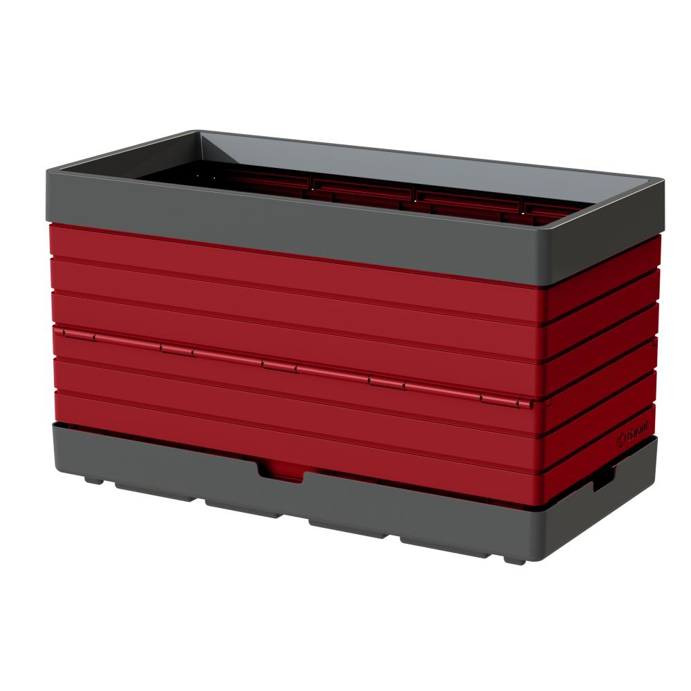 Container for modular garden, made of polypropylene, red, individual