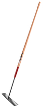 Garant GAR14 - Asphalt rake, 14 steel tines, shank pattern, 60" wood handle
