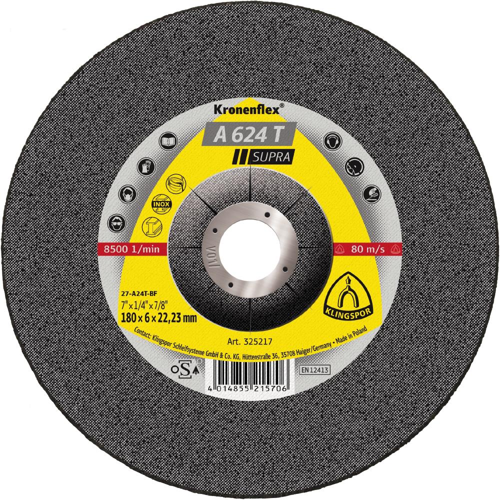 A 624 T Meules, 115 x 6 x 22,23 mm centre déporté