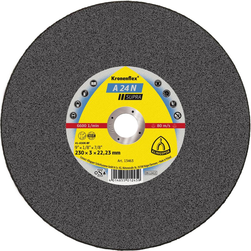 A 24 N Disques à tronçonner, 180 x 3 x 22,23 mm centre déporté