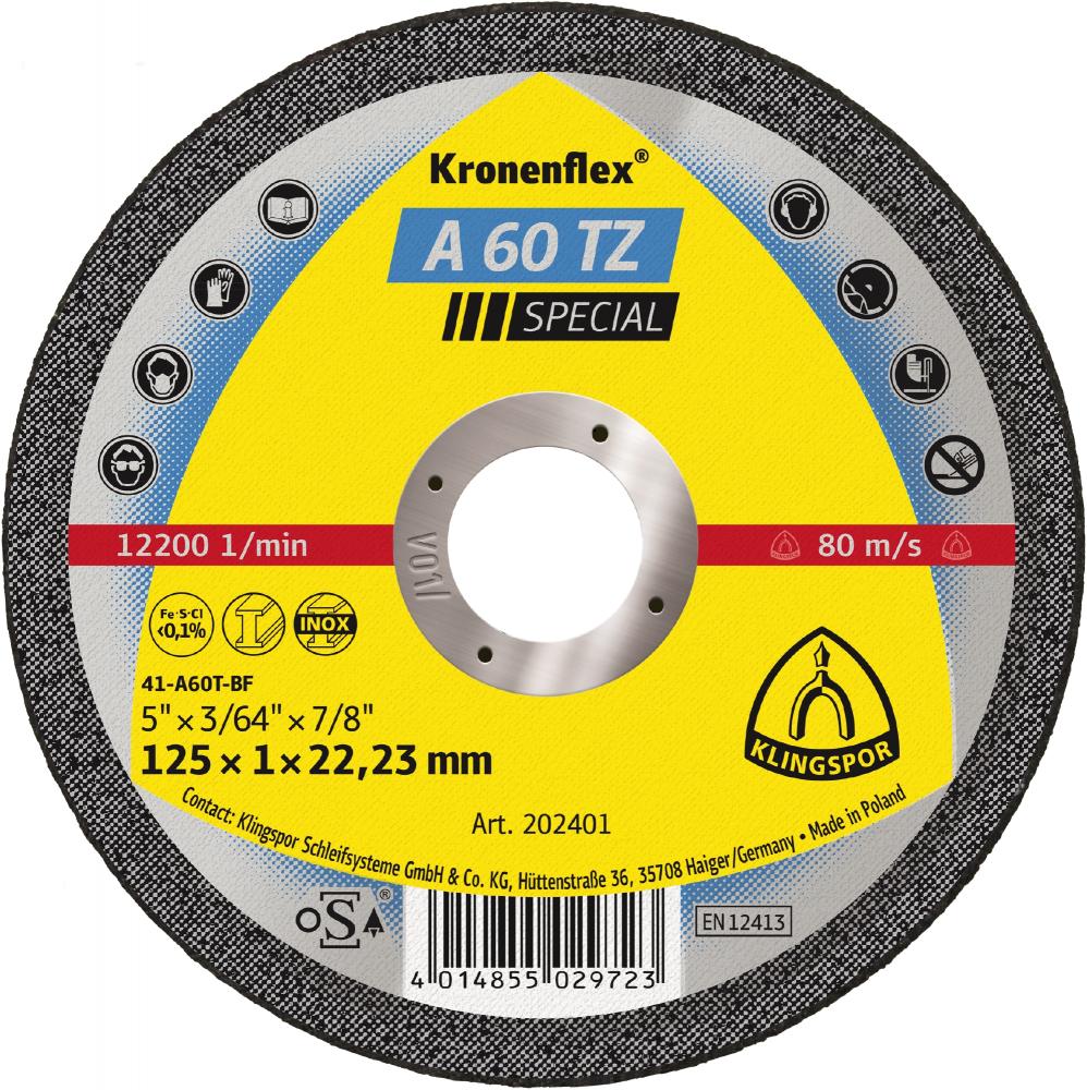 A 60 TZ Disques à tronçonner, 100 x 1 x 16 mm plat
