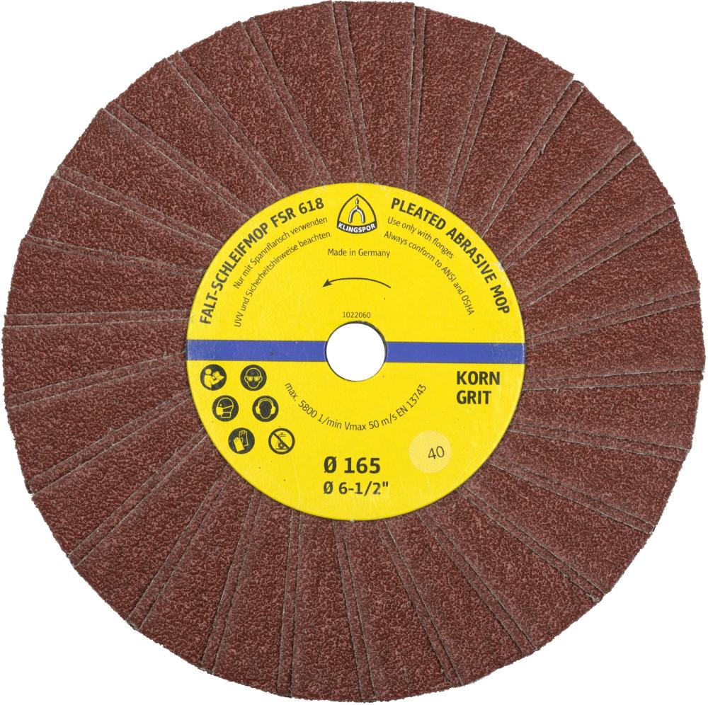 FSR 618 Roues à lamelles, 165 x 14 mm Grain 60 un seul rang 2 lamelles par paquet