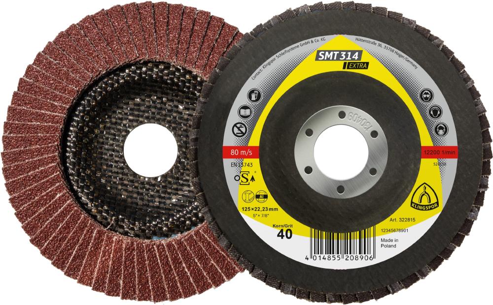 SMT 314 Disques et roues abrasives, 115 x 22,23 mm Grain 36 convexe