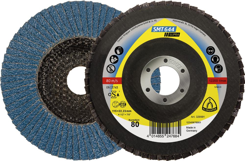 SMT 644 Disques et roues abrasives, 115 x 22,23 mm Grain 40 plat