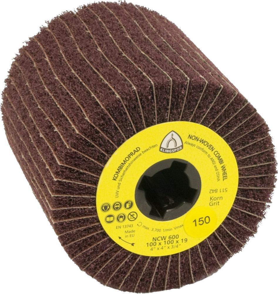 NCW 600 S Roues à lamelles text. combi., 100 x 50 x 19 mm Grain 180 très fin