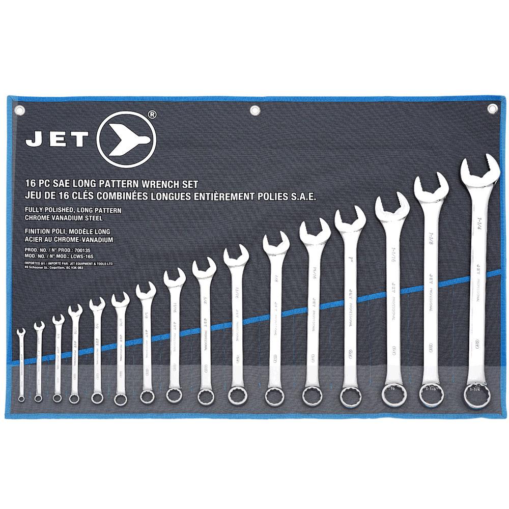 Long Pattern Wrench Set - SAE - 16 pc