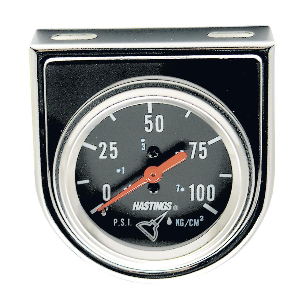 Chrome Series Wide Sweep Mechanical Oil Pressure Gauge Kit