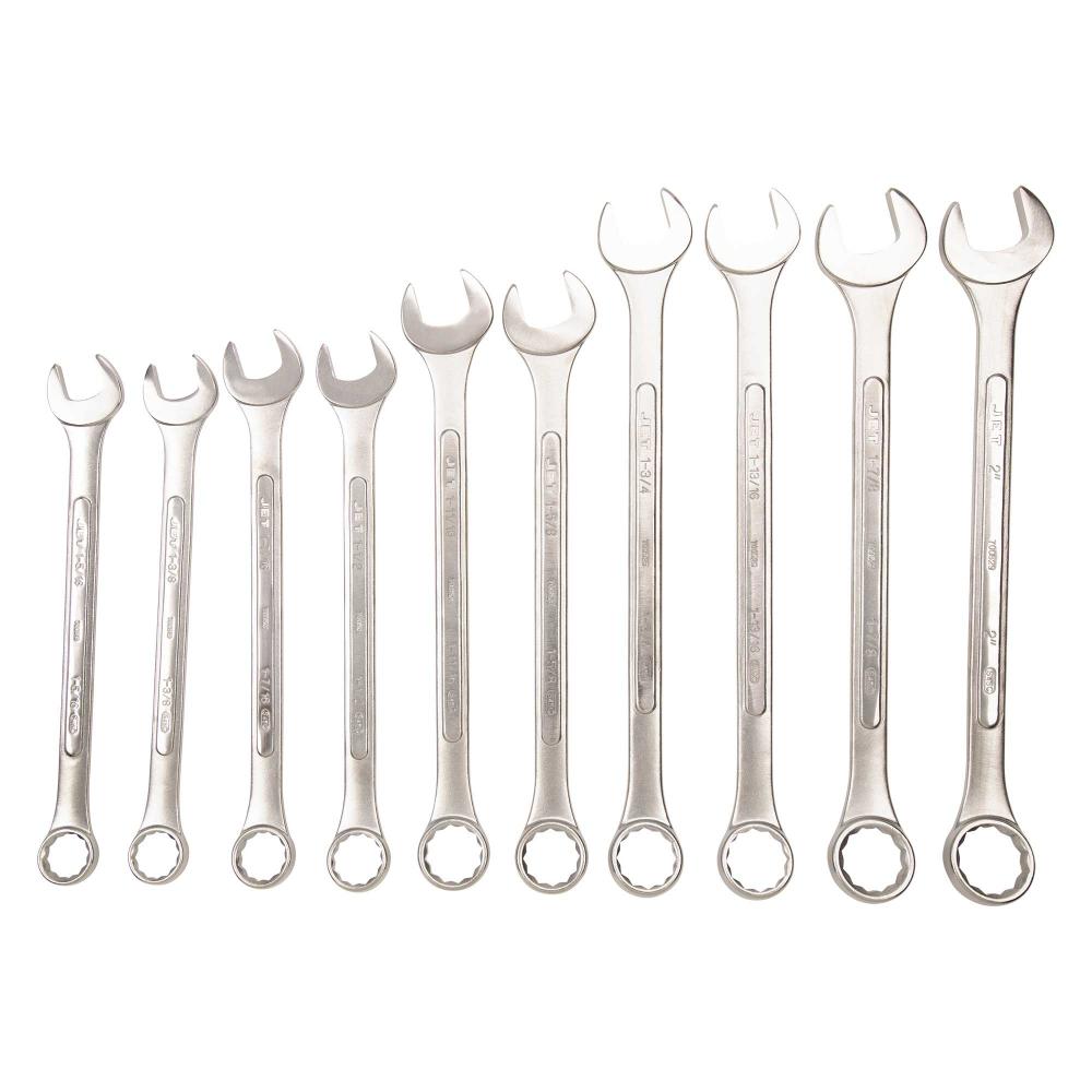 10 PC SAE Jumbo Raised Panel Combination Wrench Set