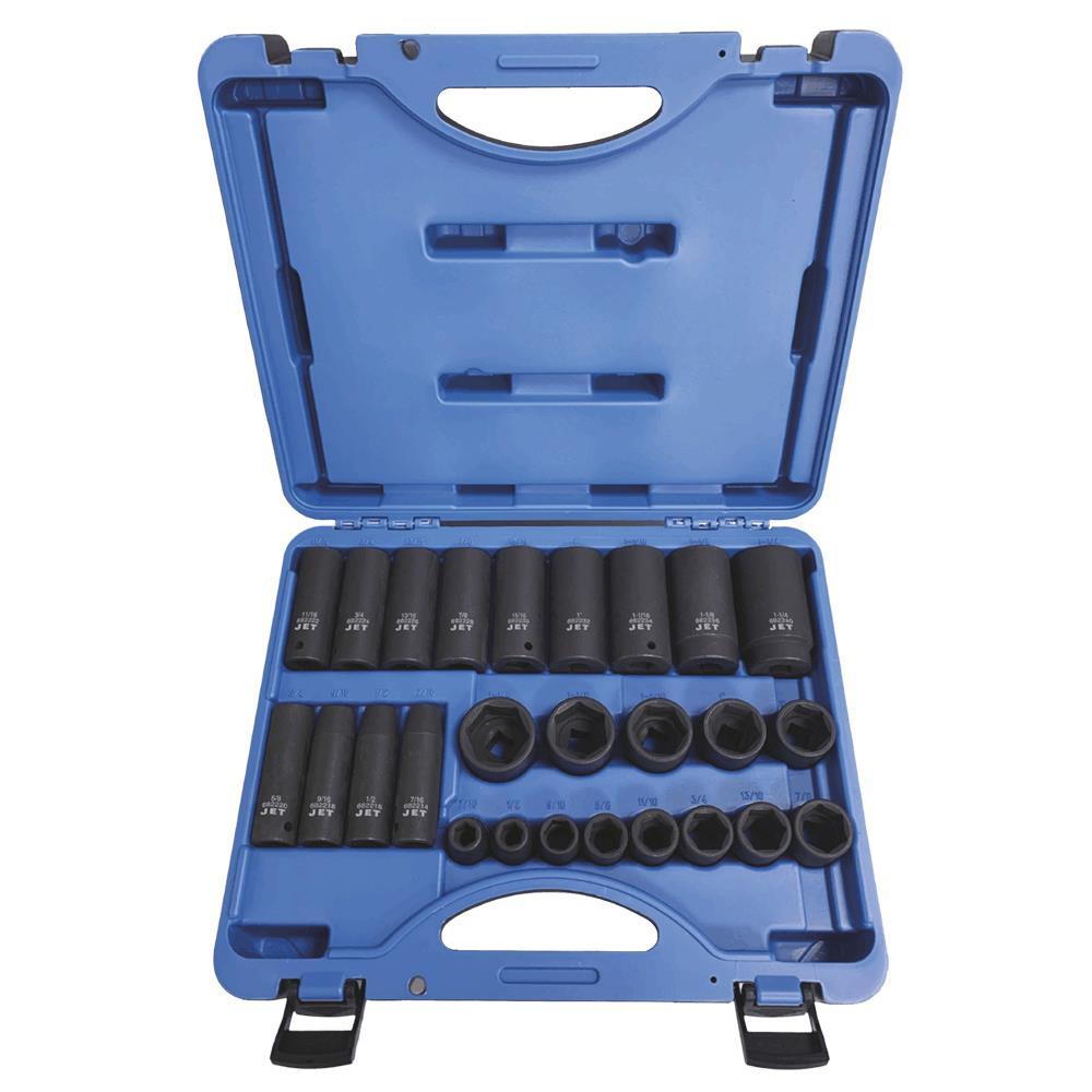 26-Piece 1/2” Drive SAE Impact Socket Set