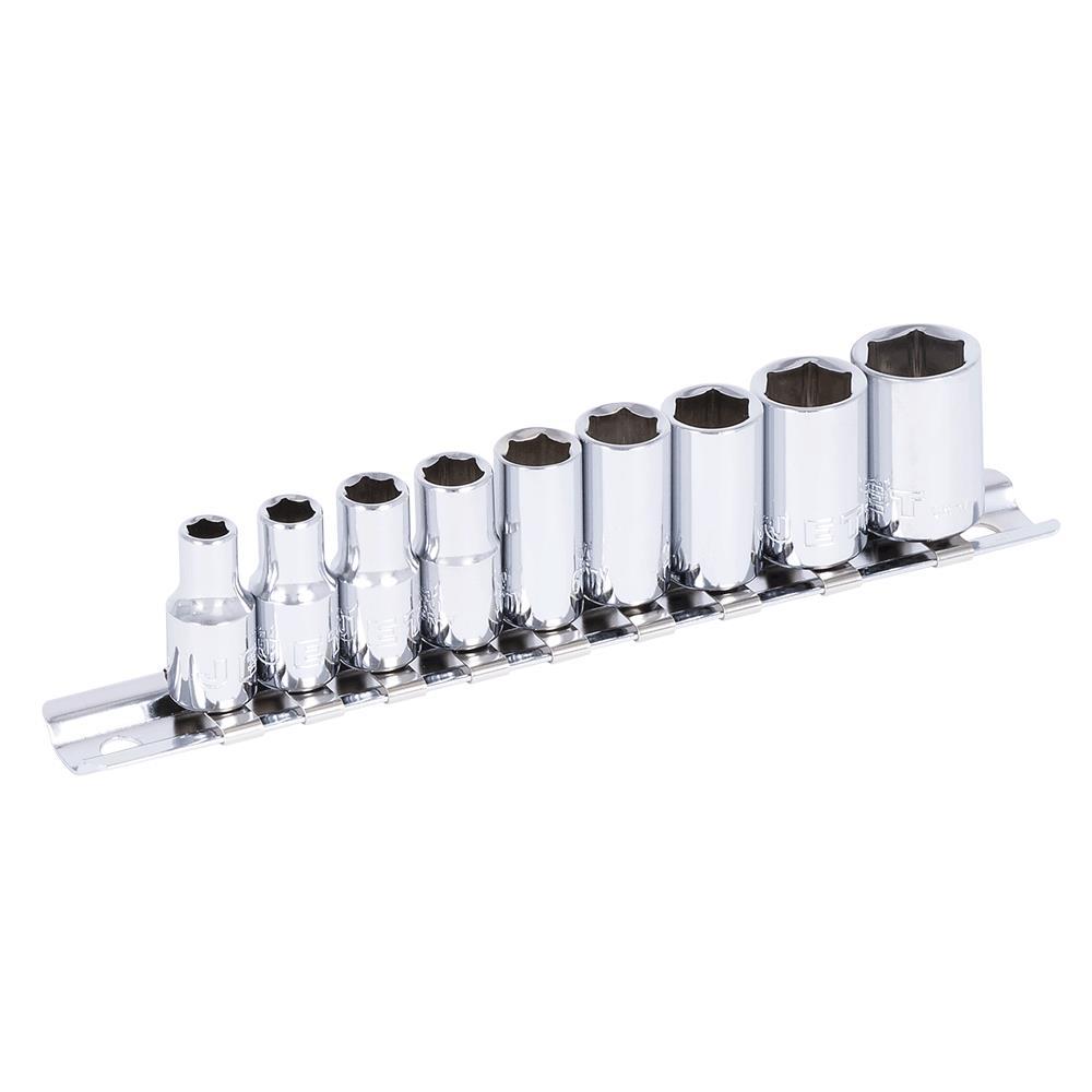 9 PC 1/4&#34; DR Metric Socket Set -  12 Point