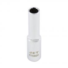 Jet 670805 - 1/4" DR Chrome Socket - Metric - Deep - 12 point - 5.5 mm