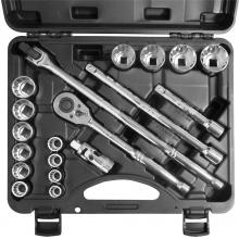 Jet 600324 - 20 PC 1/2" DR SAE Socket Set - 12 Point