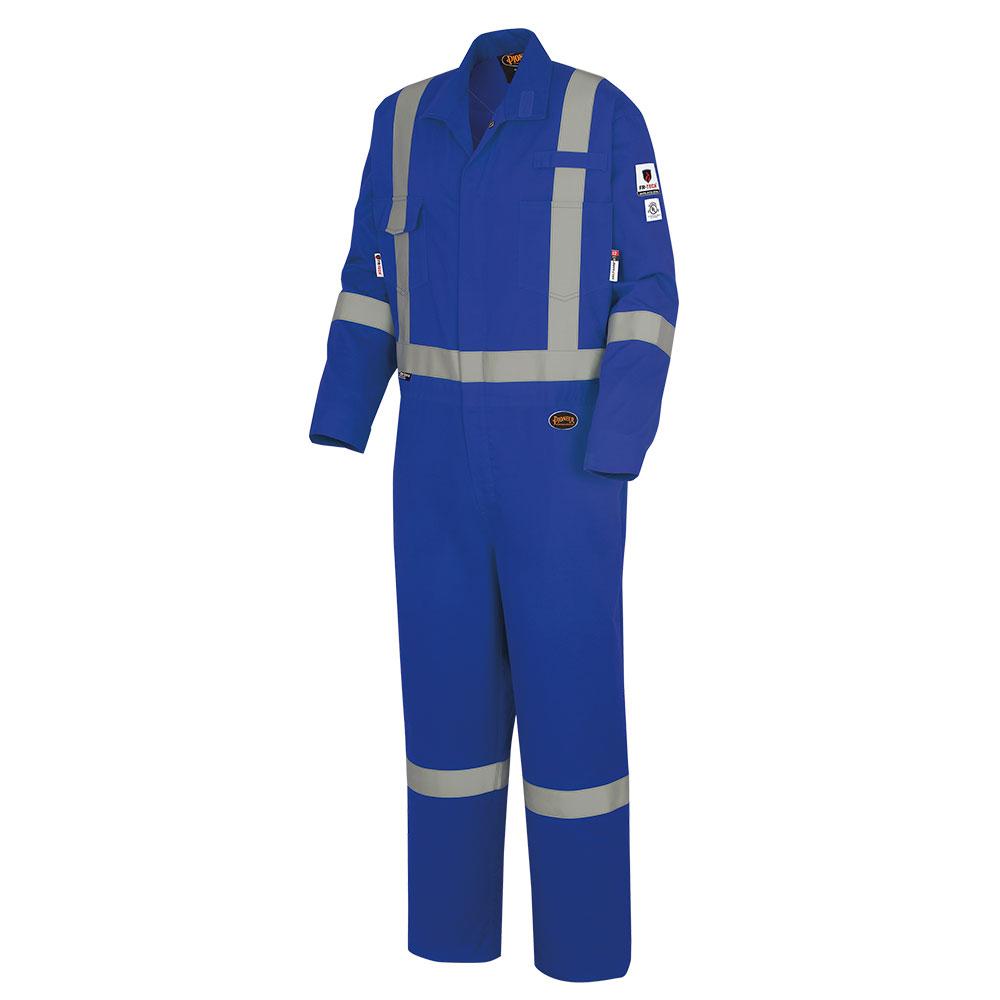 &#34;The Rock&#34; FR-Tech® 88/12 FR Coverall Industrial-Wash Tough - Royal Blue - 40